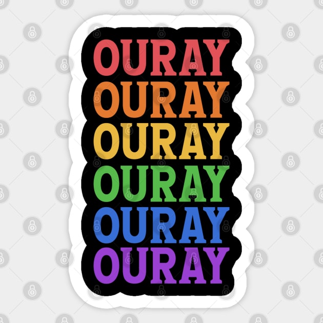 OURAY RAINBOW TYPOGRAPHY Sticker by OlkiaArt